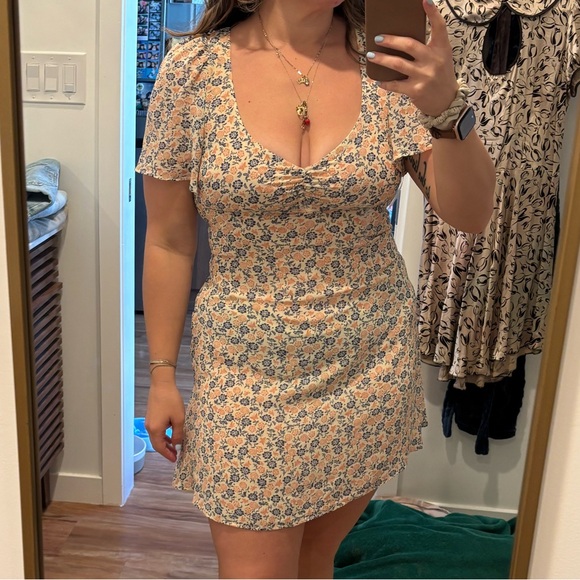 UO Spring Shower Chiffon Tie-Back Mini Dress - Picture 10 of 10